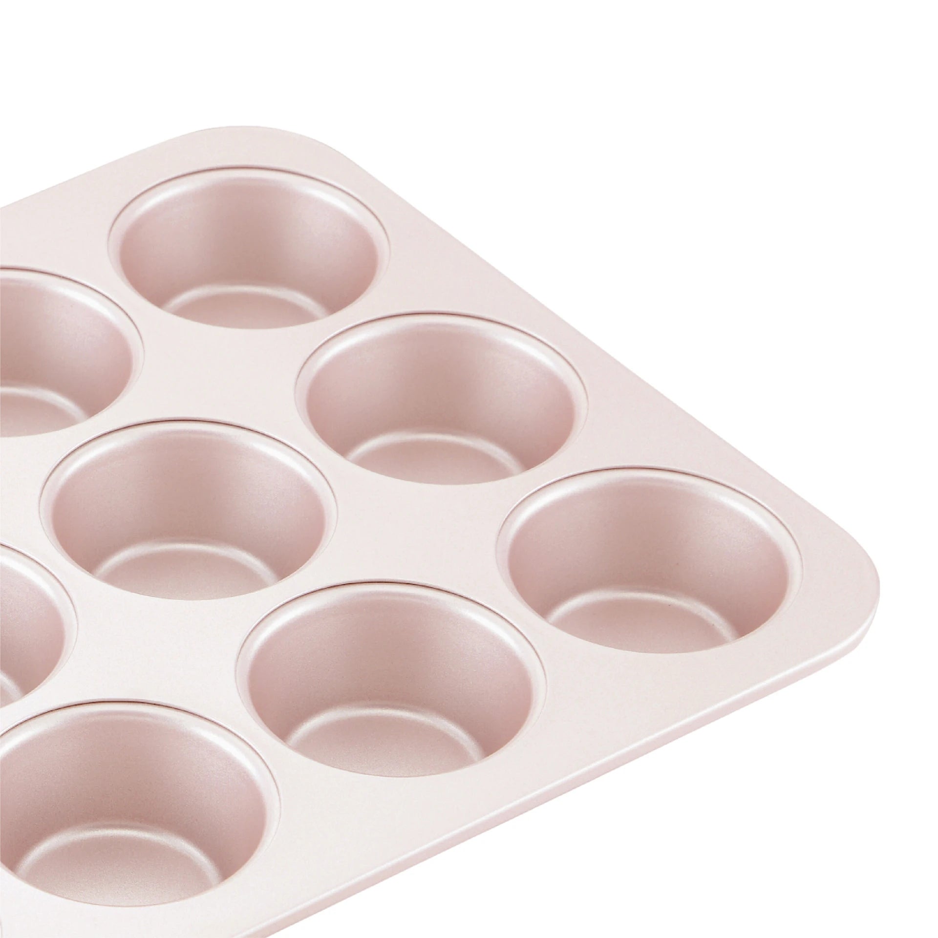 Chefmade 12 Cup Muffin Pan Bakeware- Perfect For Cupcakes/ Mini- Bakes Brown Healthy Baking