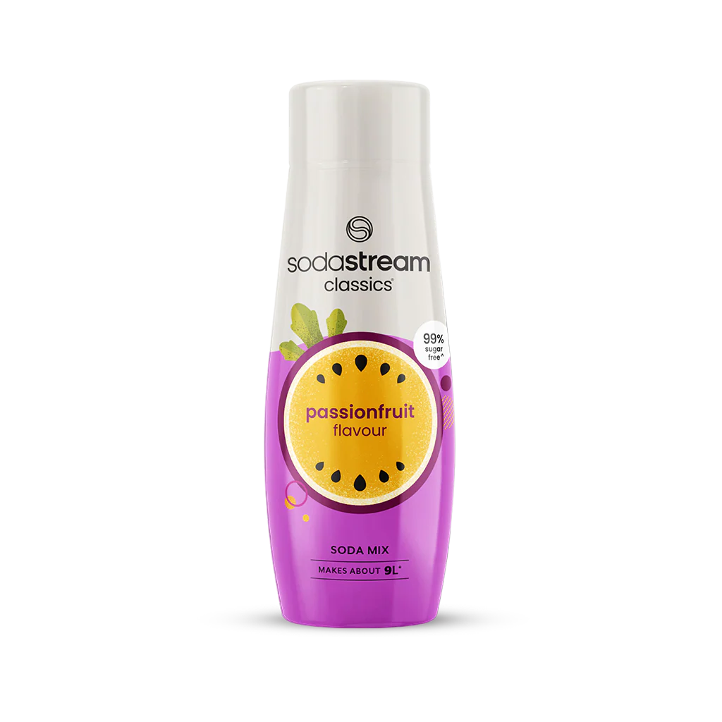 SodaStream Classics Passionfruit Syrup 440ml Drinking Soda Mix- Makes Up To 9L