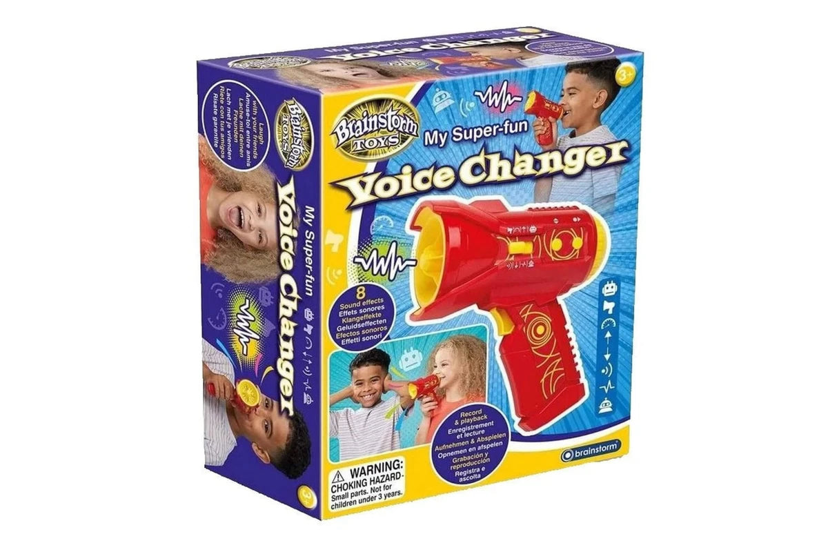 Brainstorm Toys My Super- Fun Kids Voice Changer Toy- Hilarious Voice Effects/ Record Playback Function Portable BRSE2082