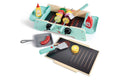 Hape Sizzling Griddle & Grill Kids Barbeque BBQ Toy Pretend Play- Sizzling Sounds/ Light Up Coals Fun Entertainment HE3214