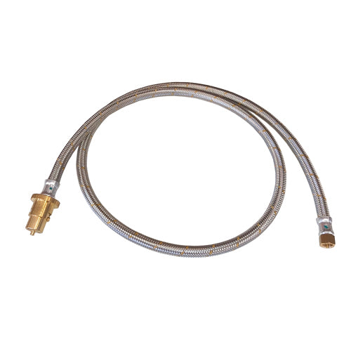 Auscrown 3M Metre Stainless Steel Gas Hose Extender Extension 1/4" BSP Female X Bayonet- AGA Approved- Gas Heater/ Wok Burner