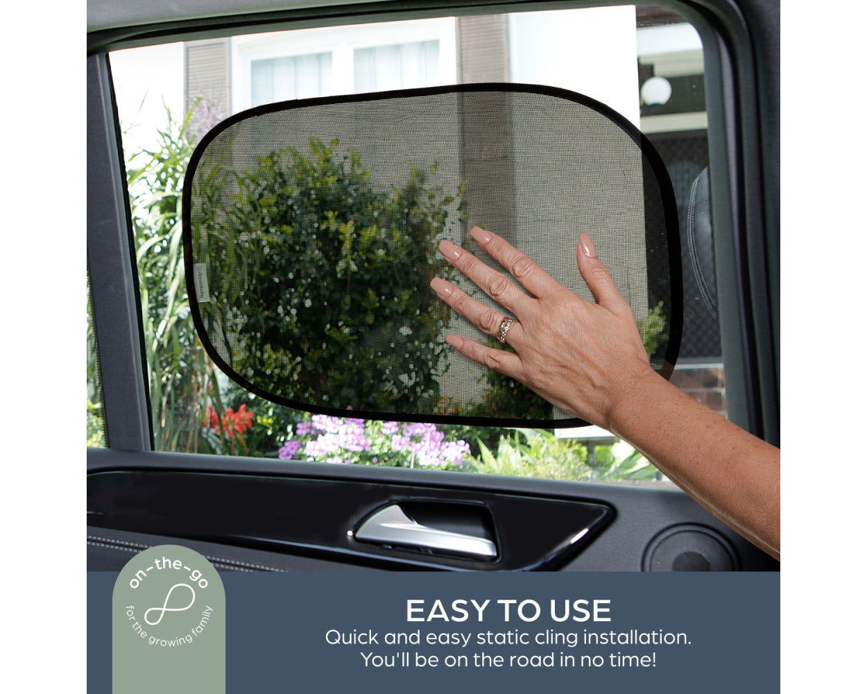 DreamBaby Insta Cling 2PK Car Shades– Instantly Pops Up/ Compact Easy To Use F1203