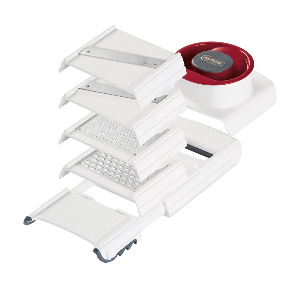 Zyliss 4-in-1 Slicer Grater Multi- Purpose Kitchen Tool With Interchangeable Blades- Food Preparation/ Durable 1337