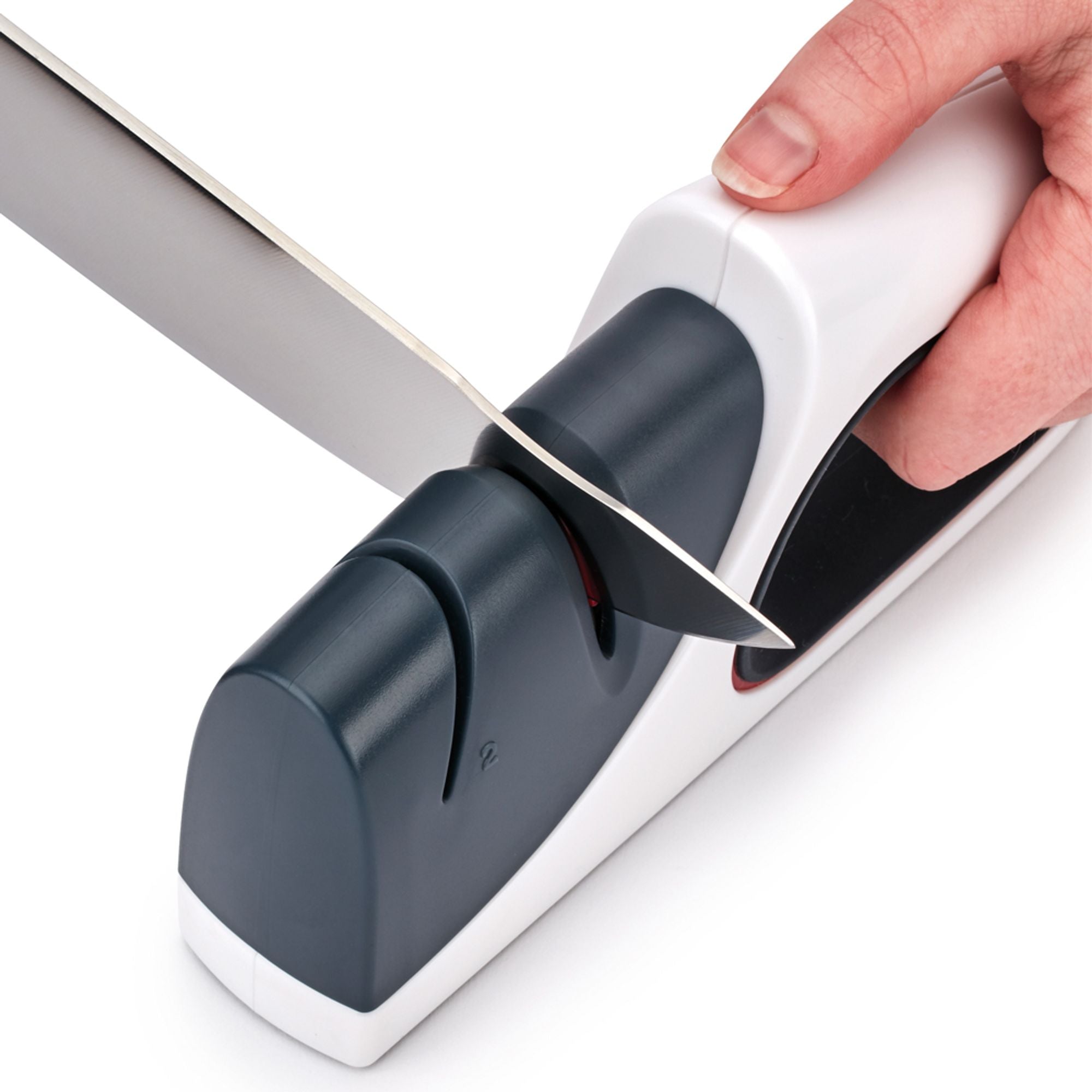 Zyliss Control Knife Sharpener- Restores & Sharpens/ Easy Safe To Cut