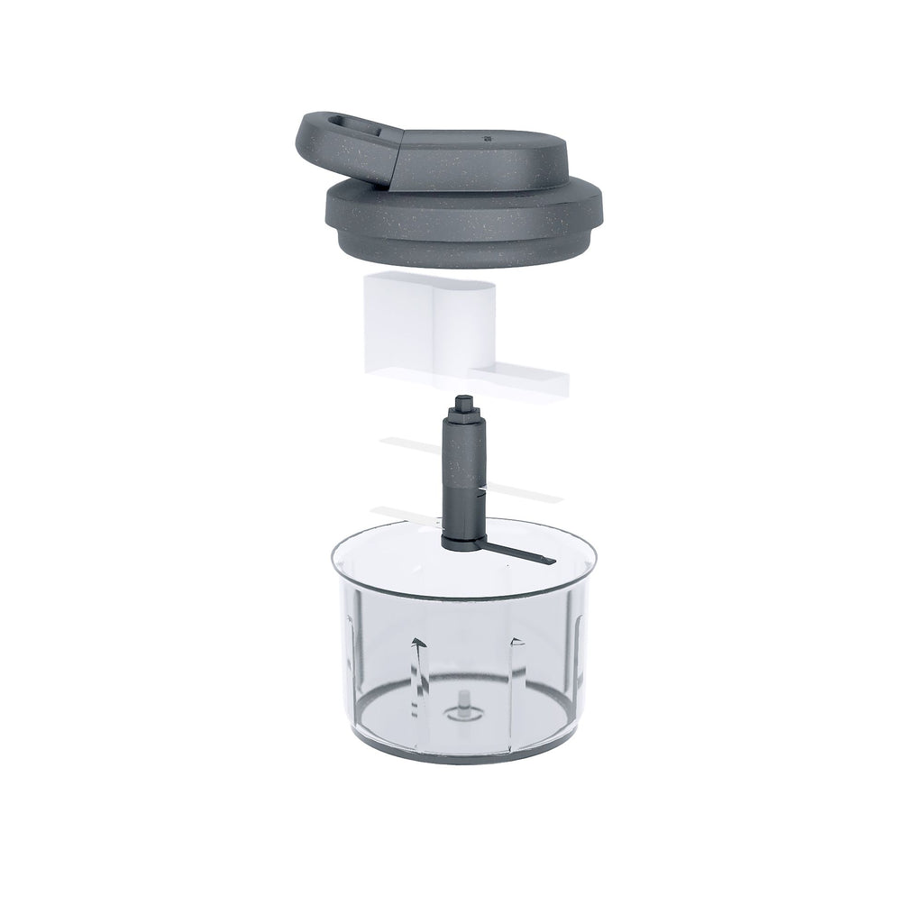 Zyliss Easy Pull Food Processor -Hand Powered Pull Design/ Chop/ Mix/ Blend 14649