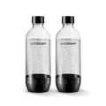 SodaStream 1L 1000ml Classic Black Carbonating Bottles Twin Pack
