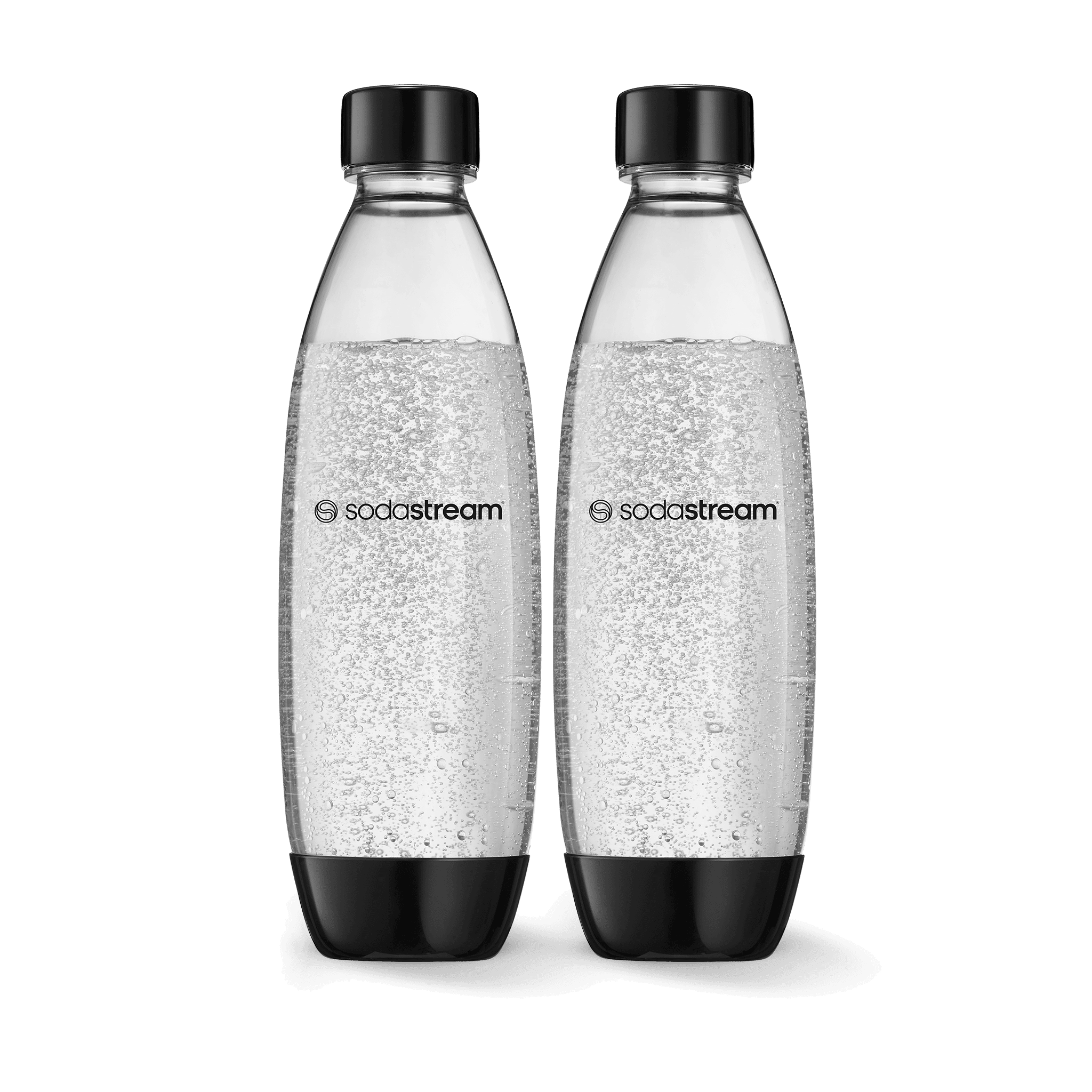 SodaStream 1L Dishwasher Safe Fuse Carbonating Bottles Black Set Of 2 In Package