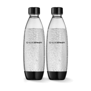 SodaStream 1L Dishwasher Safe Fuse Carbonating Bottles Black Set Of 2 In Package