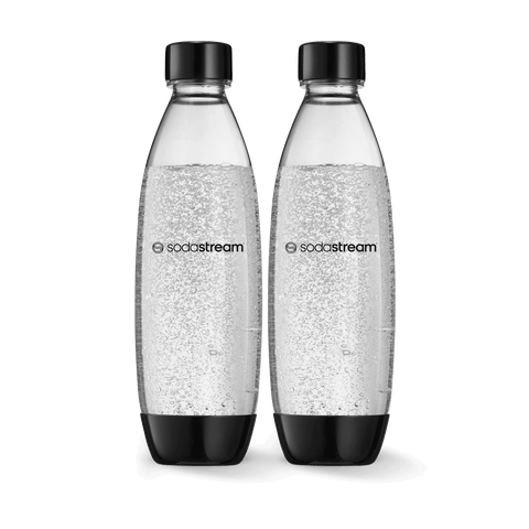 SodaStream 1L Dishwasher Safe Fuse Carbonating Bottles Black Set Of 2 In Package