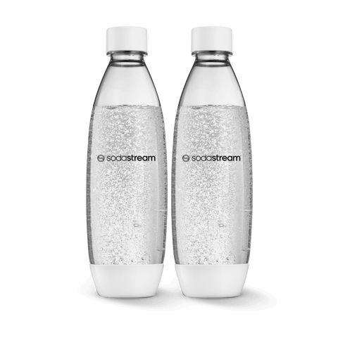 SodaStream 1L Dishwasher Safe Fuse Carbonating Bottles White Set Of 2 In Package