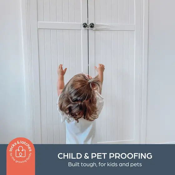 DreamBaby 3PK 3 Pack Sliding Locks Child Safety- For Cupboards/ Drawers/ Appliances F183