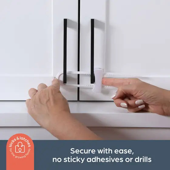 DreamBaby 3PK 3 Pack Sliding Locks Child Safety- For Cupboards/ Drawers/ Appliances F183
