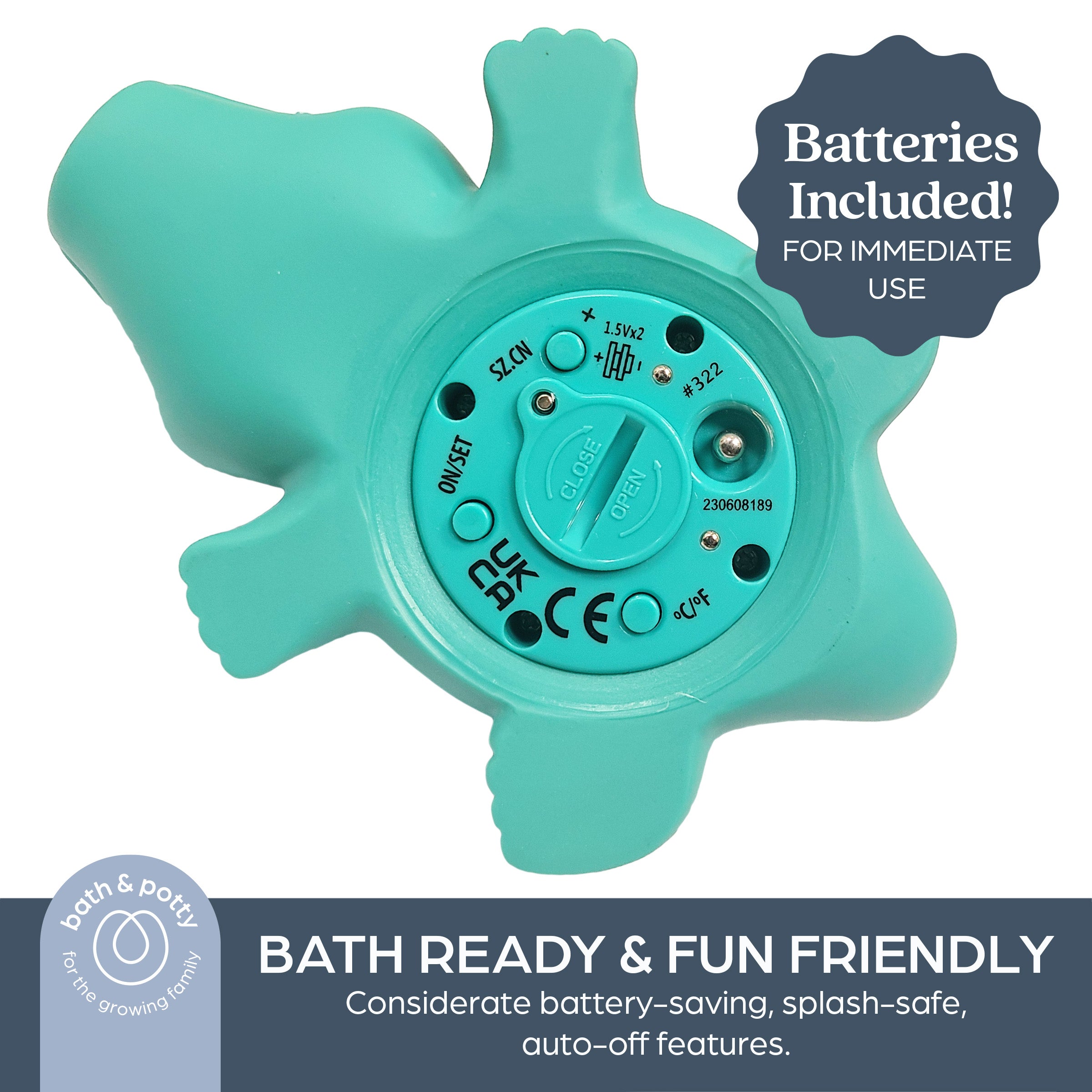 DreamBaby Bath & Room Baby Digital Thermometer Crocodile- Temperature Display/ Dual Functionality F322