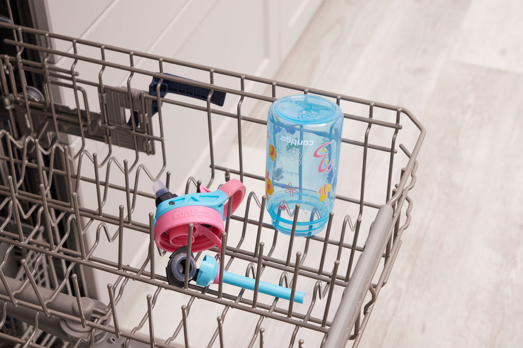 Contigo 414mL Autospout Butterflies Kids Water Bottle- Easy To Use/ One Touch Button Perfect For School Picnic Party 507389