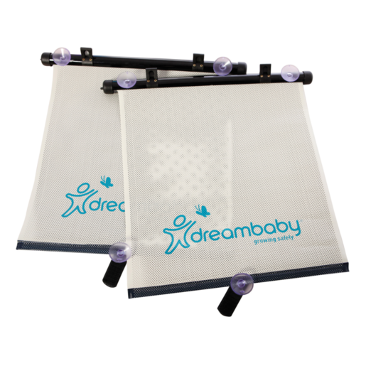 DreamBaby Extra Wide Car Window Shade Kids Sun Protection – 500mm/ Roll- Up Perfect For Children Cars Trucks F258