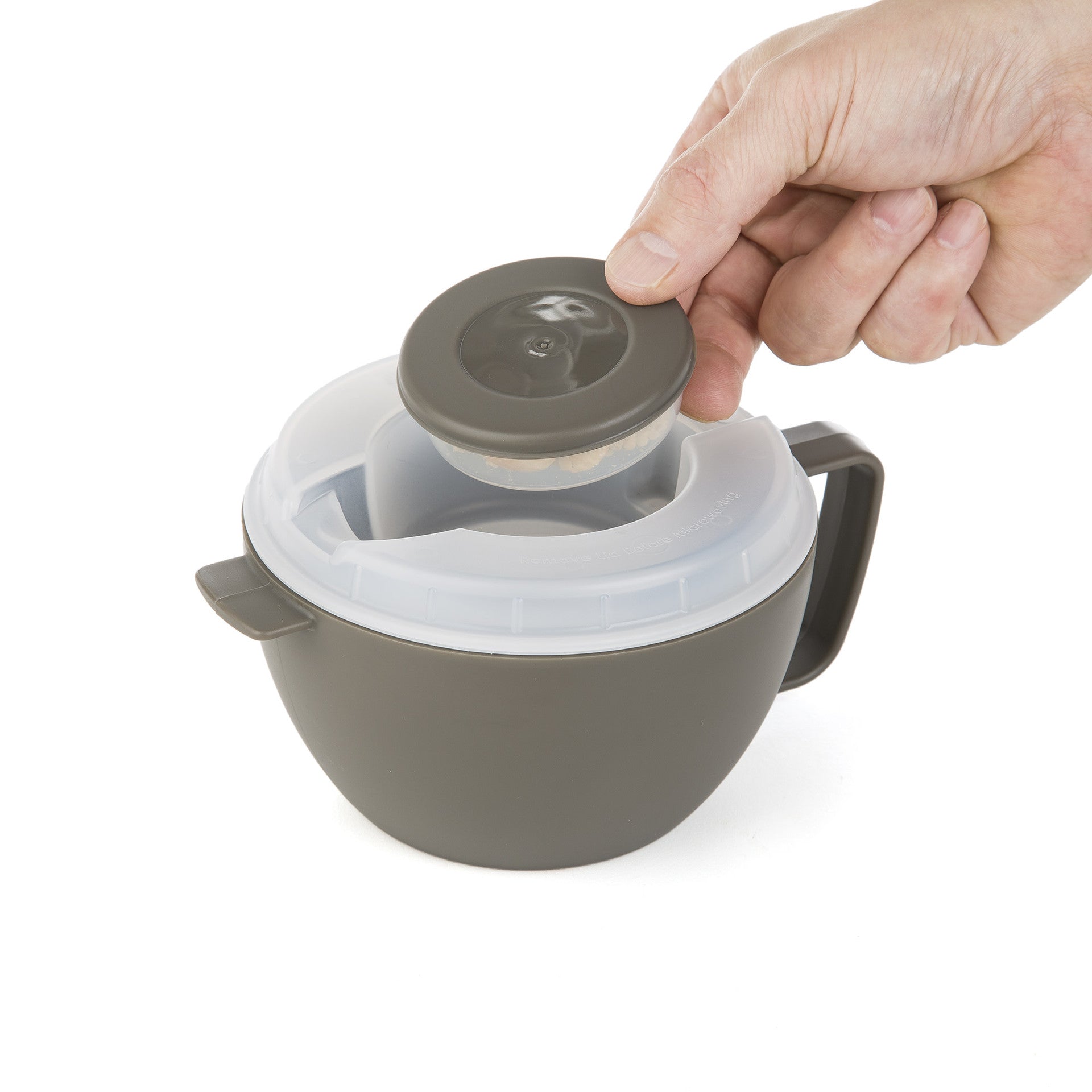 Progressive Prep Solutions Microwave On The Go Porridge & Noodle Bowl- Topping Cup/ 828mL Capacity 55092