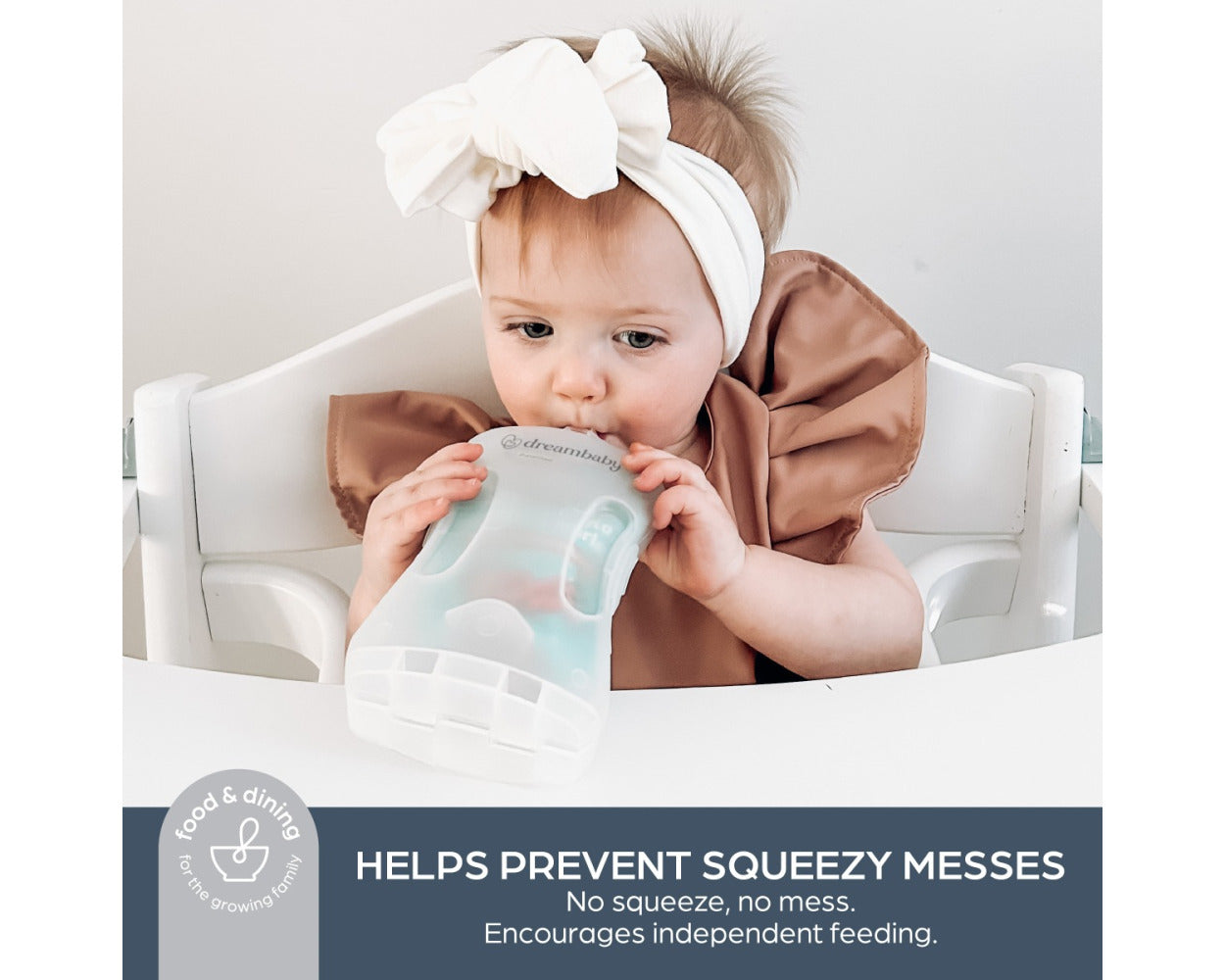 DreamBaby Kids Baby Pouch Pal- Prevent Squeezy Messes/ Comfortable Size F555