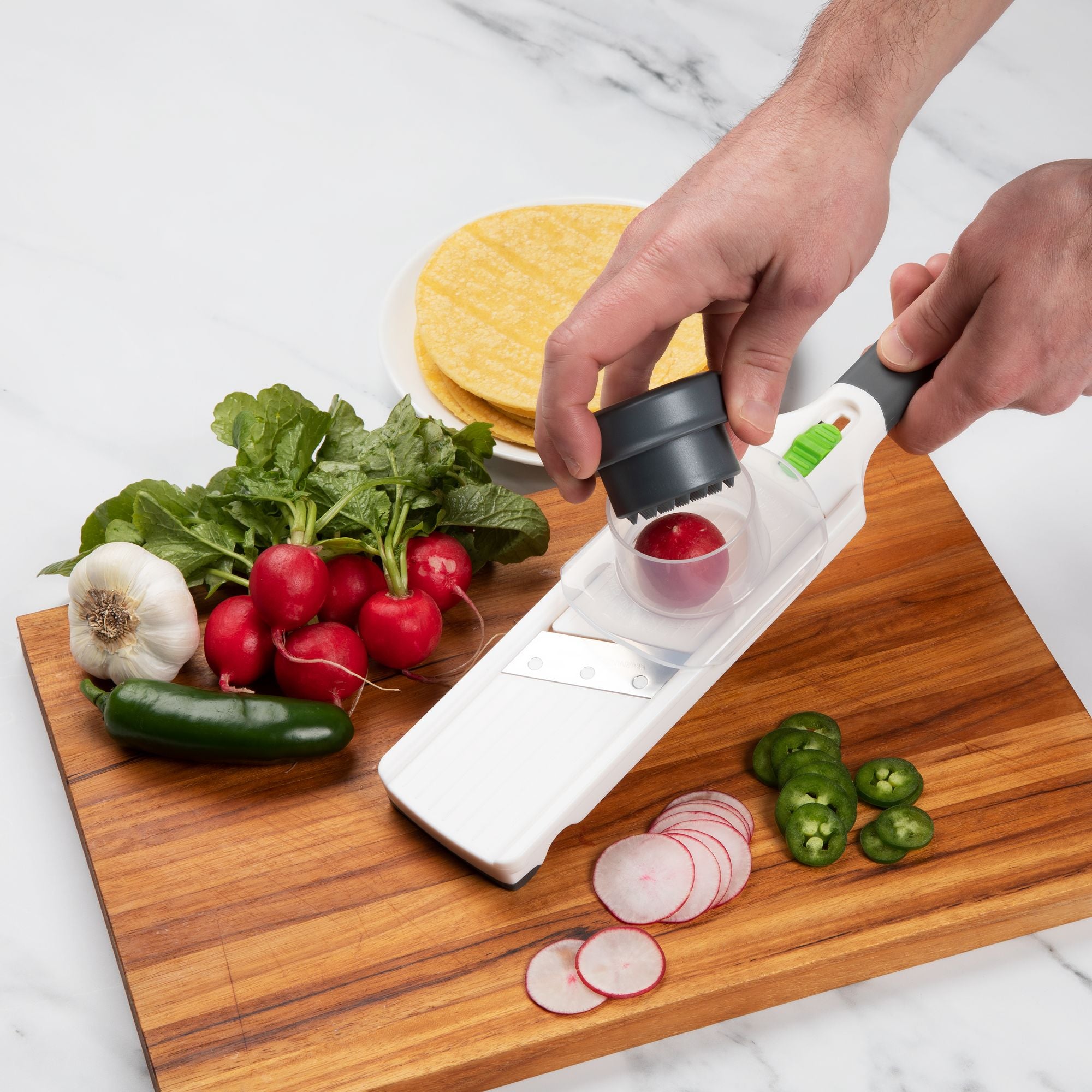 Progressive Prep Solutions Adjust A Slice Mini Mandoline- Perfect For Slicing/ Compact