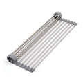Progressive 55cm Roll- Up Over the Sink Dish Rack– Durable Stainless Steel Rods/ Easy Storage