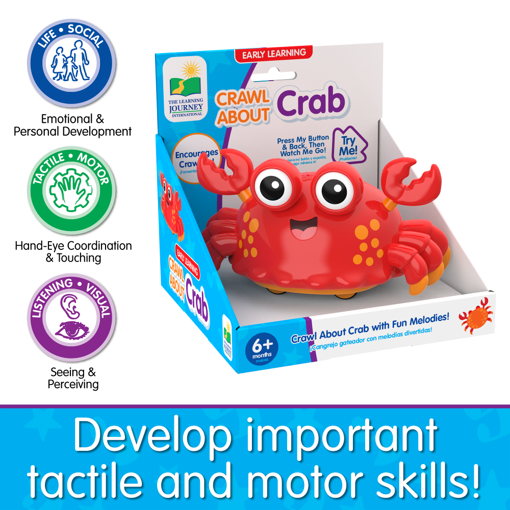 The Learning Journey Crawl About Crab With Fun Melodies Kids Toy Pretend Play- Develops Motor Skills/ Entertainment
