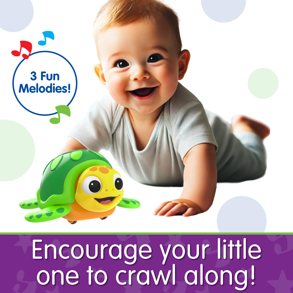 The Learning Journey Crawl About Turtle With Fun Melodies Kids Toy Pretend Play- Develops Motor Skills/ Entertainment