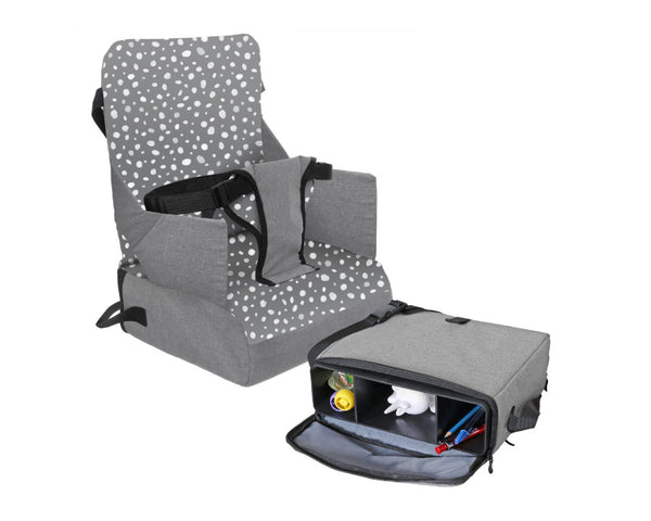 DreamBaby Grab 'N Go Kids Child Booster- Portable/ Universal Fit Buddy Pebbles Grey F6037