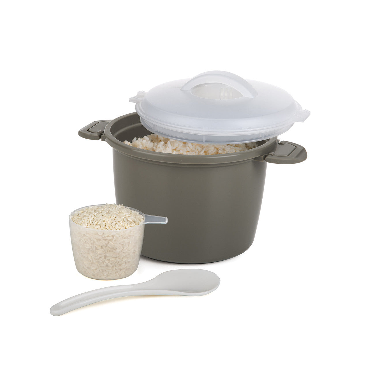 Progressive Prep Solutions 1.4L 6 Cup Microwave Rice Cooker Set- Easy To Use 55095
