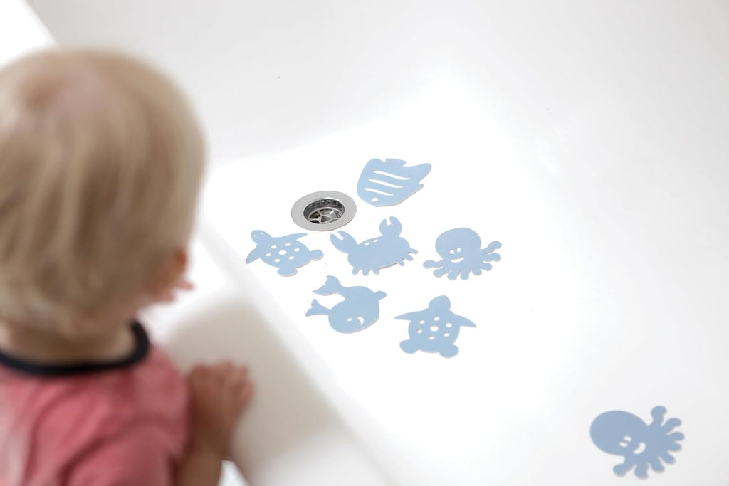 DreamBaby 10PK Watch Your Step Heat Alert Kids Anti- Slip Bath Mats- Versatile/ Easy To Use F128
