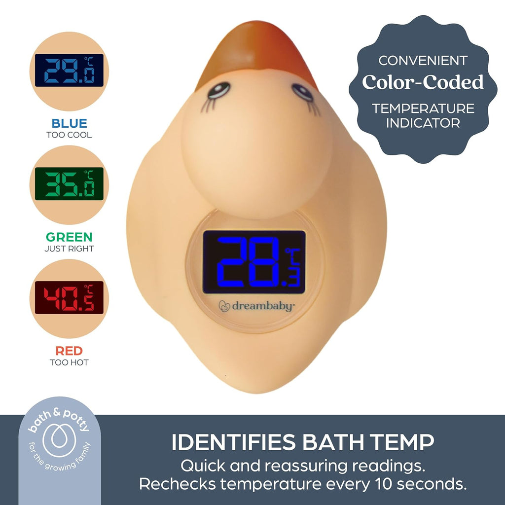 DreamBaby Duck USB Rechargeable Baby Bath Thermometer- Floating Bath Toy/ Real Time Reading G350