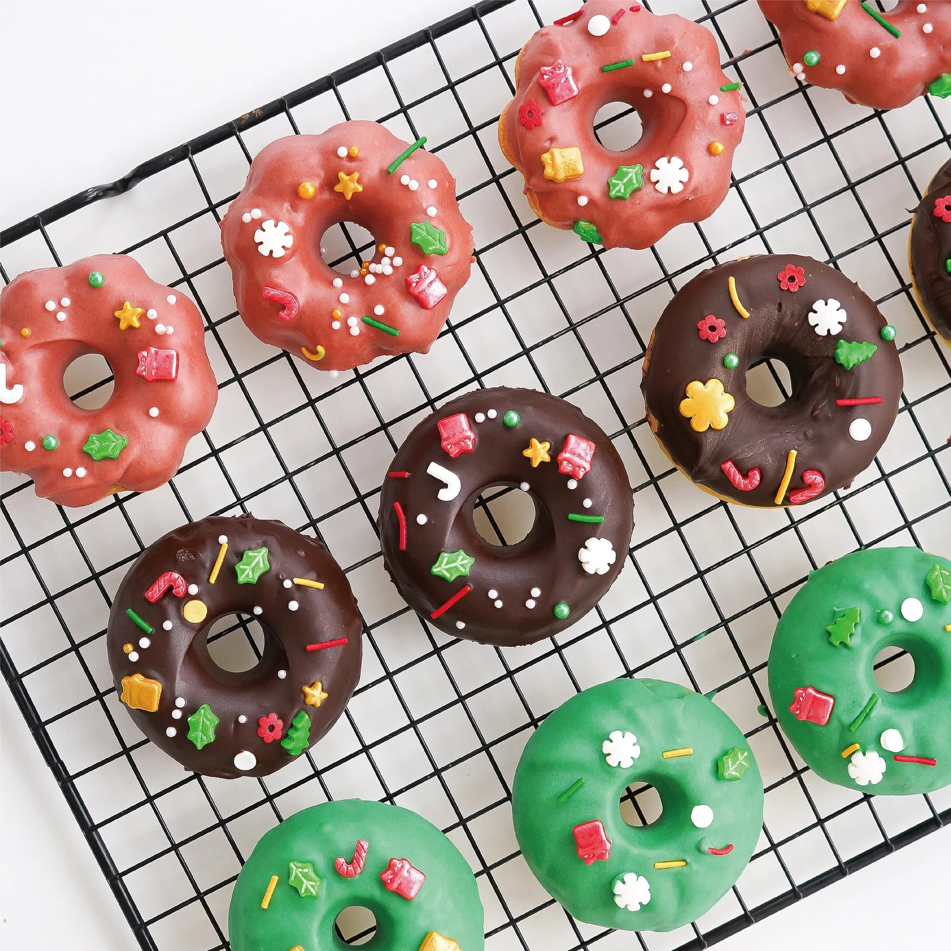 Chefmade 12 Cup Donut Pan Bakeware Mixed Shapes- Non-Stick/ Donut Bite Sized Treats
