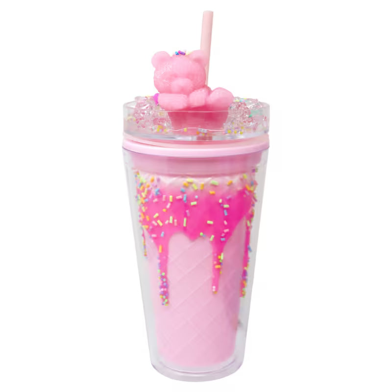 Pink Poppy Kids Drinking Sipping Cup Gummy Bear Pink Lightweight