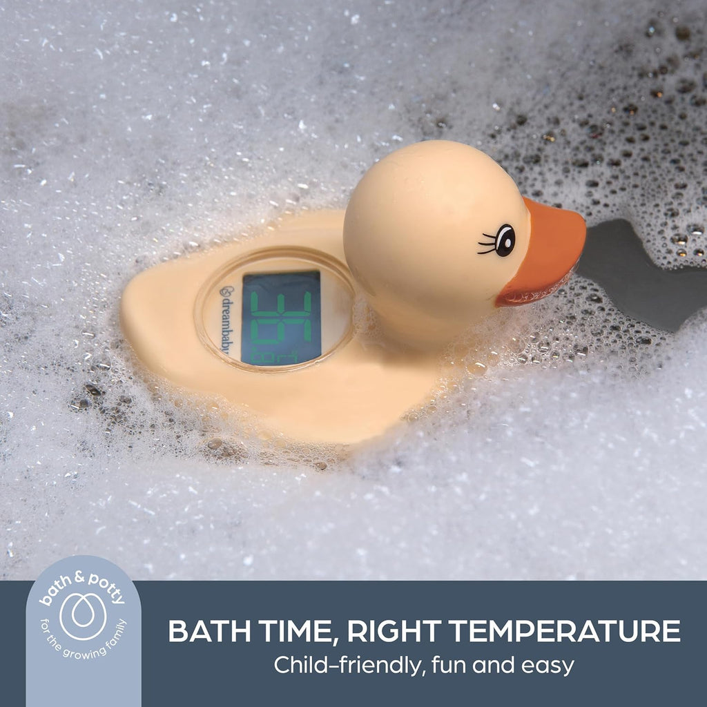 DreamBaby Duck USB Rechargeable Baby Bath Thermometer- Floating Bath Toy/ Real Time Reading G350