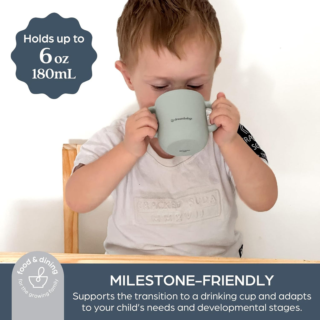 DreamBaby Silicone 3 In 1 Sippy Cup With Straw- Drink/ Sippy/ Snack Container L5032