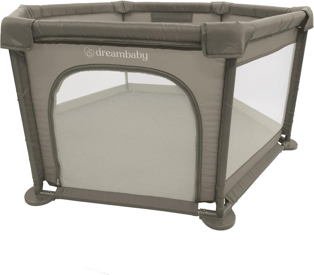DreamBaby Explore Deluxe Playpen With Fitted Floor Mat- Easy View/ Zipped Entrance Way G9496