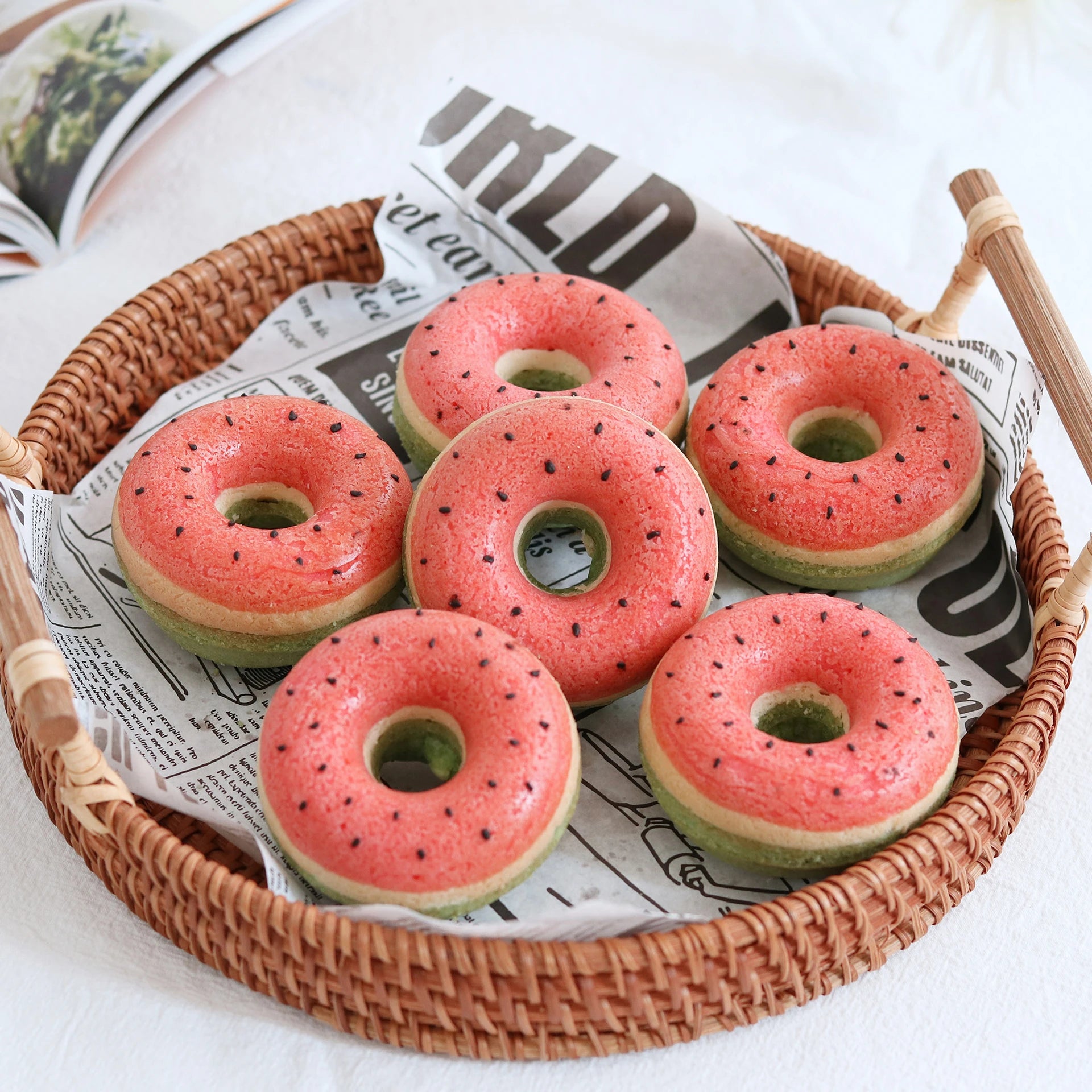 Chefmade 12 Cup Donut Pan Bakeware- Non Stick/ Versatile For Consistency Fluffy Bake Donuts