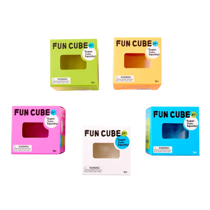 2PK J'adore Fun Cube Squishy Squeeze Stress Relief Toy – Soft/ Stretchy Sensory Fidget Kids/ Adults Cool Compact 852421