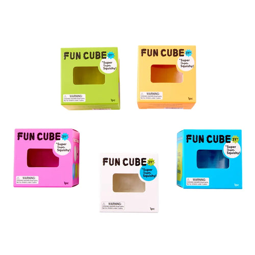 2PK J'adore Fun Cube Squishy Squeeze Stress Relief Toy – Soft/ Stretchy Sensory Fidget Kids/ Adults Cool Compact 852421