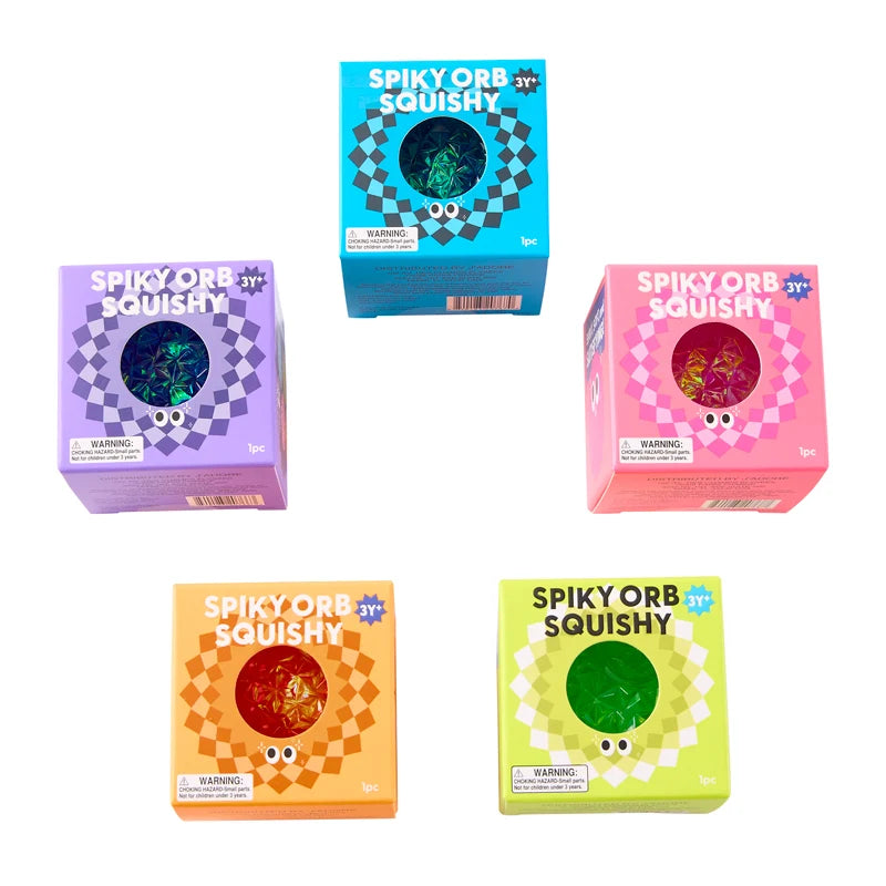 2PK J'adore Spiky Orb Squishy Squeeze Stress Relief Toy – Playful Texture/ Stretchy Sensory Fidget Kids/ Adults Fun 852434