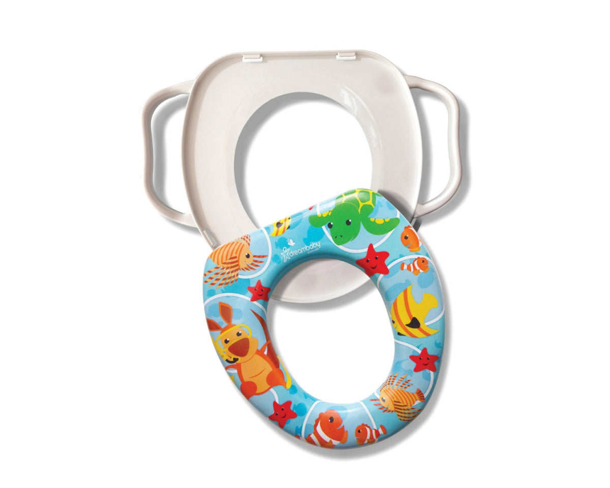 DreamBaby Easy- Clean Kids Soft Touch Potty Seat Training With Handle- Safe Secure Australian Animals- F678