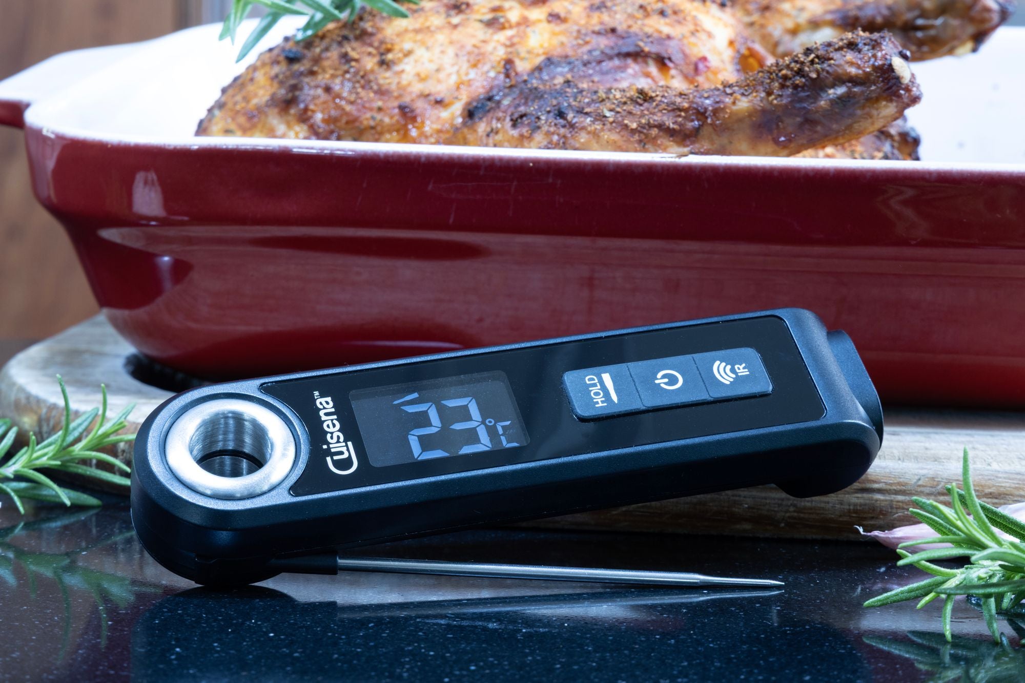 Cuisena Digital Thermometer with Infrared- Perfect For Meats/ Fast Read Results Clear Visibility