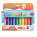 Zimpli Kids Baff Paints Sticks Fun Play- 10 Pack/ Colourful Bath Painting Entertainment BP7246