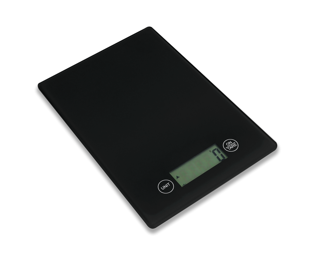 Cuisena 5kg Digital Scale- Tempered Glass Platform/ Auto- Off Function Black