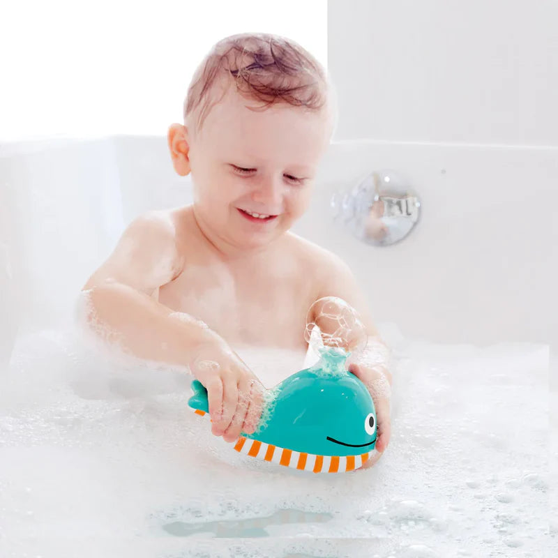 Hape Bubble Maker Whale Kids Bath Toy Fun Pretend Play HE0216