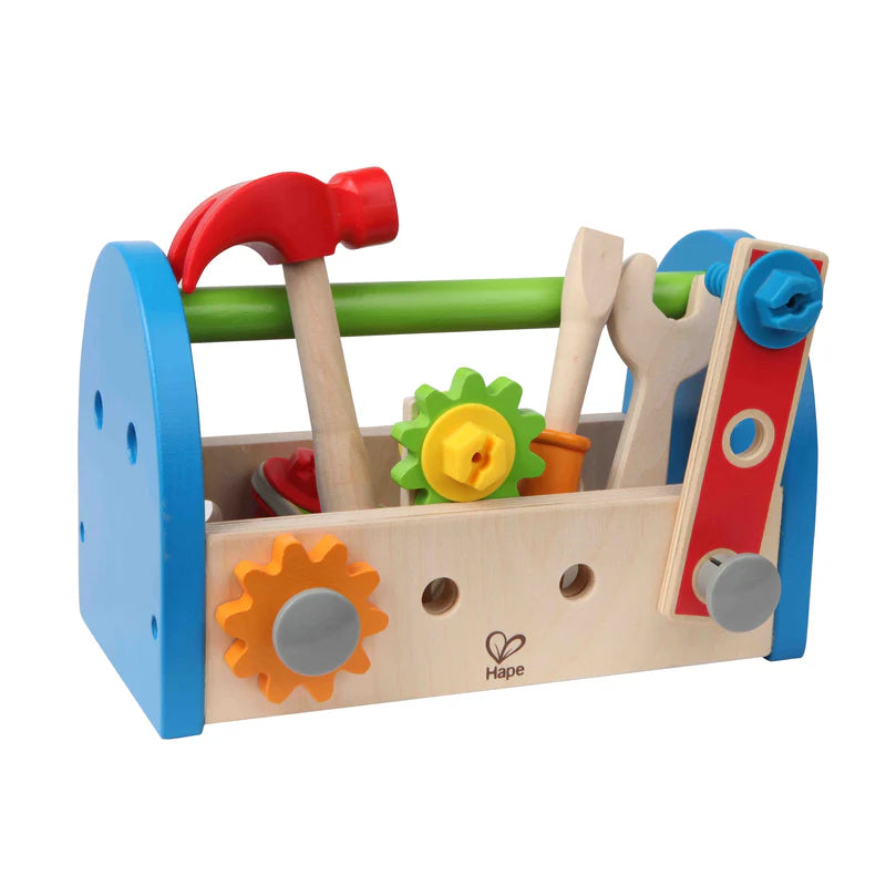Hape Fix-It Tool Box Kit For Kids Fun- Essential Tools/ Nuts/ Bolts Roleplay Entertainment HE3001