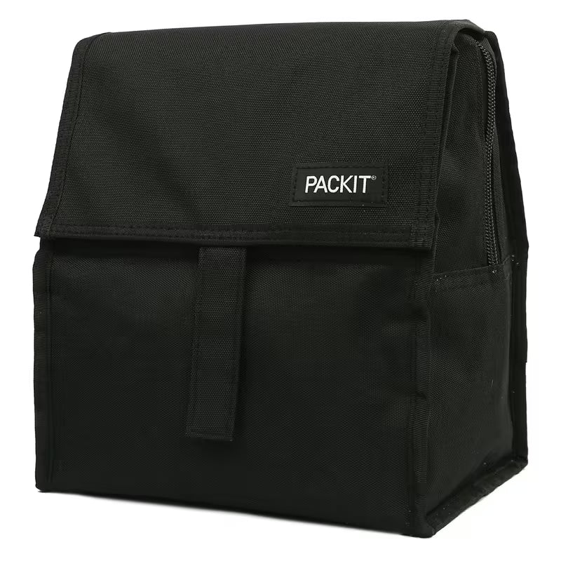 PackIt Freezable Lunch Bag Cooler Box- Keep Food/ Drinks Cold Black 72005