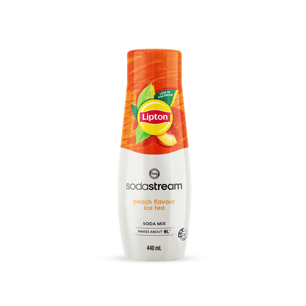 SodaStream 440ml Soda Mix Lipton Ice Tea Peach Flavour Syrup- Makes About 9L Soda