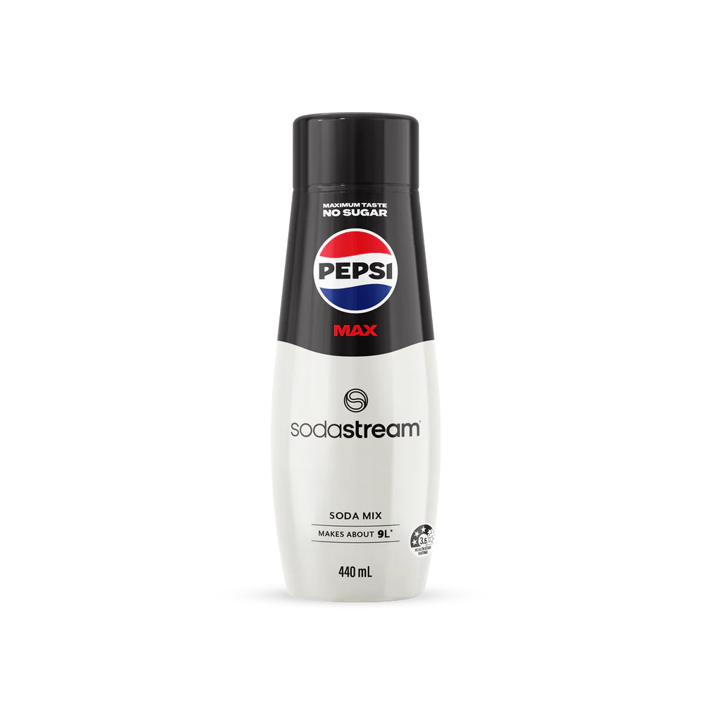 SodaStream Pepsi Max Sugar Free Syrup 440ml Drinking Soda Mix- Makes Up To 9L