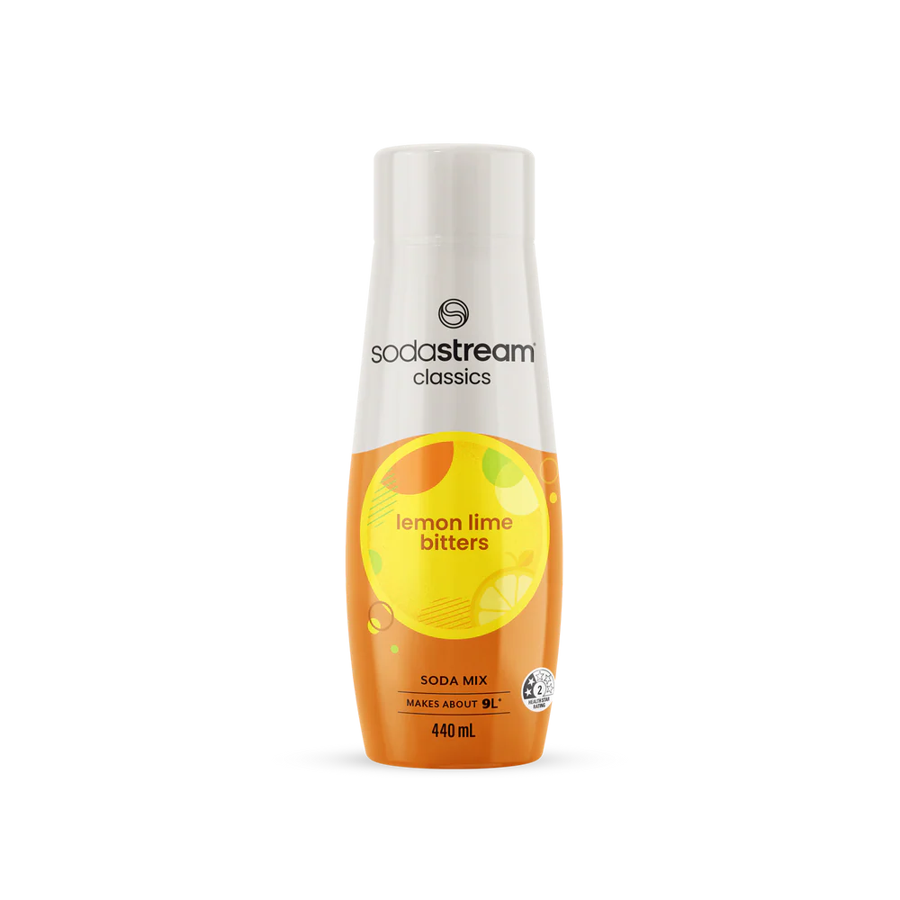 SodaStream Classics Lemon Lime Bitters Syrup 440ml Drinking Soda Mix- Makes Up To 9L