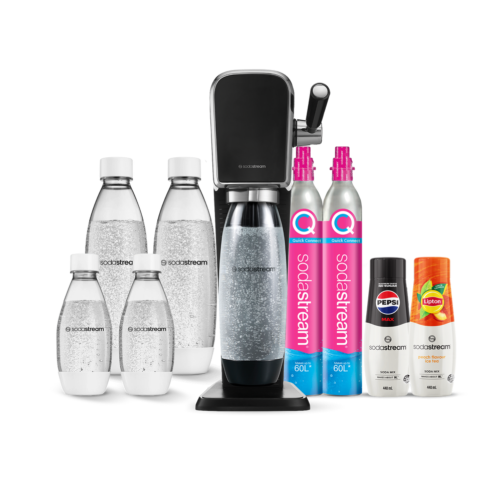 SodaStream Art Black Sparkling Water Maker Machine- Home Soft Fizzy Drink