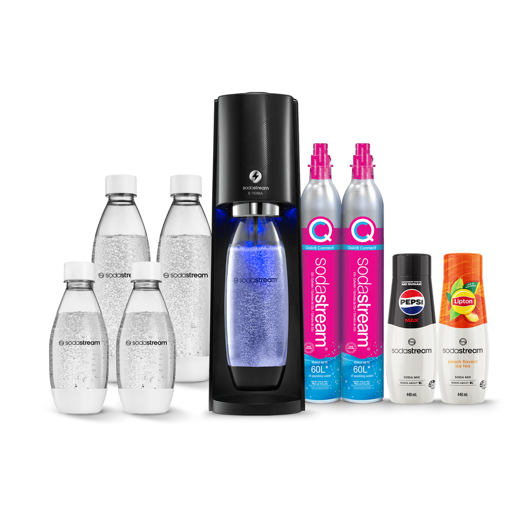 SodaStream "E-Terra" Electric Spirit One Touch Sparkling Drinks Water Maker- Fizzy Drinks